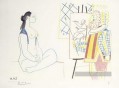 L’artiste et son modèle L artiste et son modele II 1958 cubiste Pablo Picasso